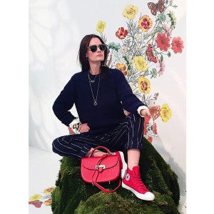 London Fashion Week Charlotte De Carle in Genevieve Sweeney Knitwear