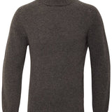 Aden Roll neck Lambswool Sweater Grey Genevieve Sweeney