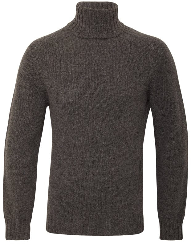 Aden Roll neck Lambswool Sweater Grey Genevieve Sweeney