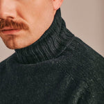 Aden Roll neck Lambswool Sweater Charcoal Genevieve Sweeney