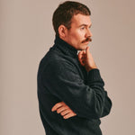 Aden Roll neck Lambswool Sweater Charcoal Genevieve Sweeney