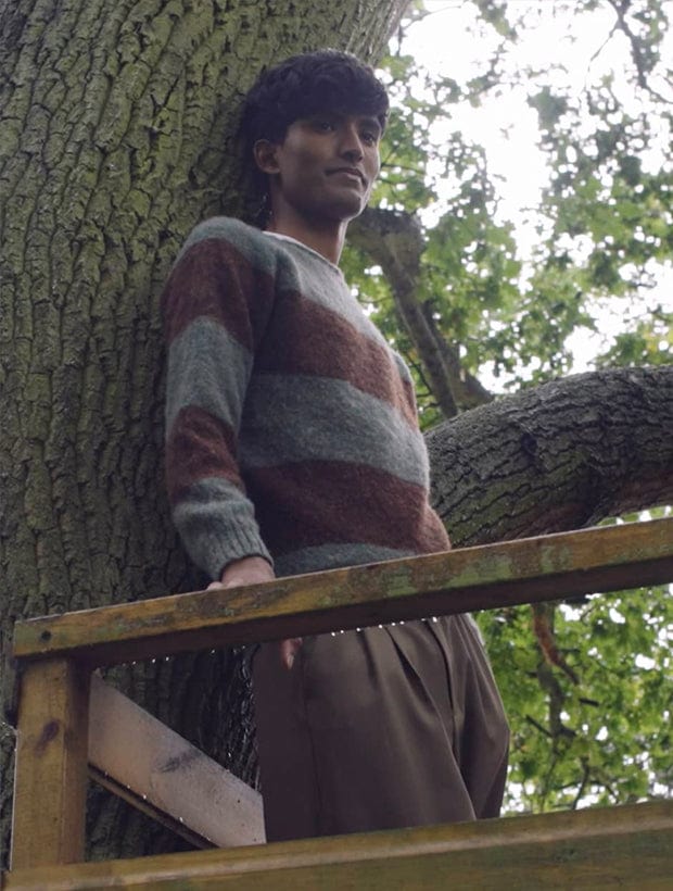 Alford Brushed Wool Stripe Sweater Jade Genevieve Sweeney