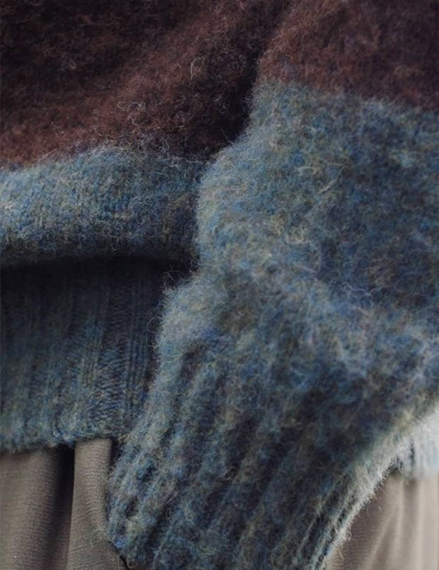 Alford Brushed Wool Stripe Sweater Jade Genevieve Sweeney