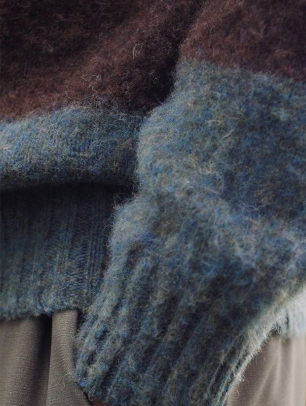 Alford Brushed Wool Stripe Sweater Jade Genevieve Sweeney