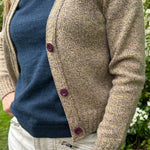 Alloa Cardigan Lambswool Lichen Genevieve Sweeney