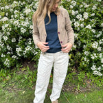 Alloa Cardigan Lambswool Lichen Genevieve Sweeney