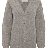 Alva Cardigan Lambswool Drift Grey Genevieve Sweeney