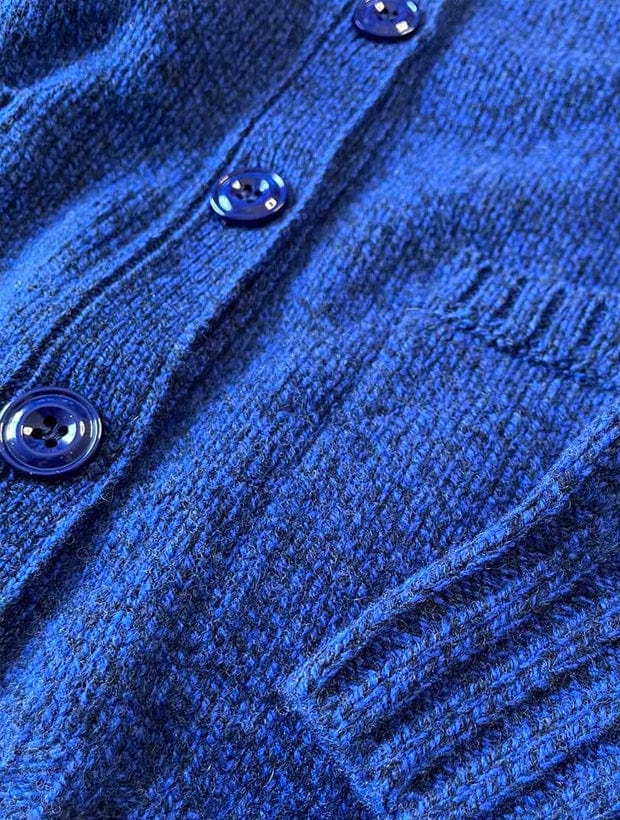 Alva Cardigan Lambswool Blue Genevieve Sweeney