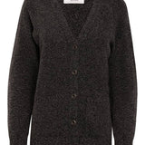 Alva Cardigan Lambswool Charcoal Genevieve Sweeney