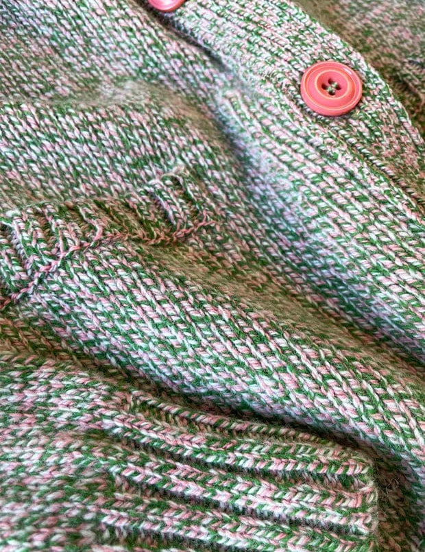 Alva Cardigan Lambswool Green Genevieve Sweeney
