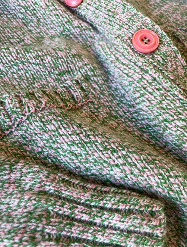 Alva Cardigan Lambswool Green Genevieve Sweeney