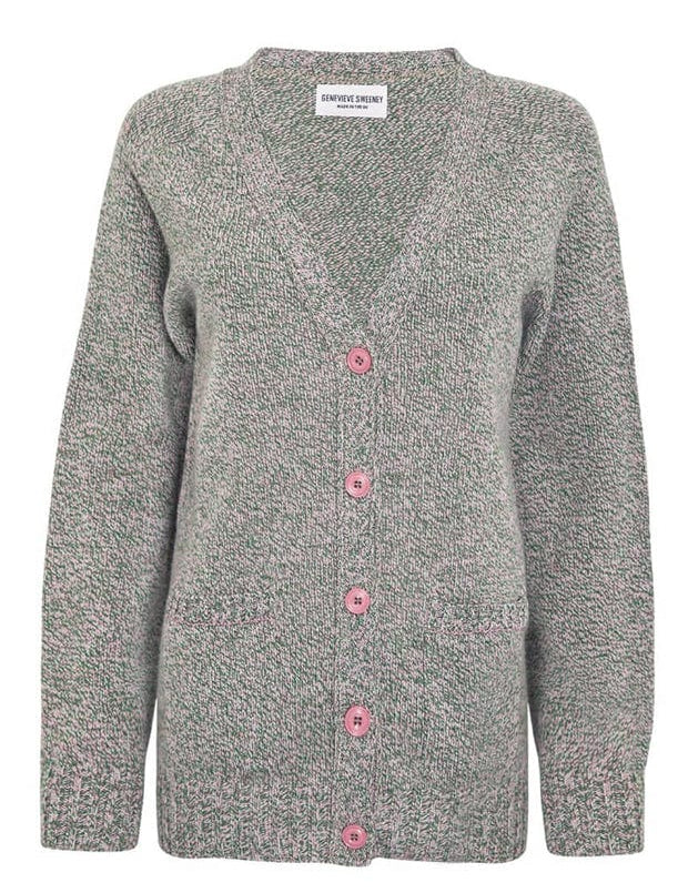 Alva Cardigan Lambswool Green Genevieve Sweeney
