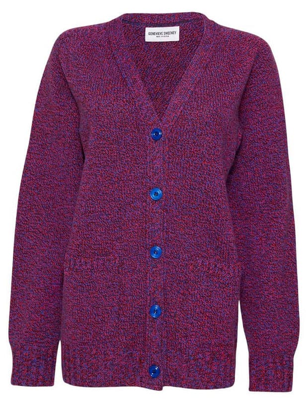 Alva Cardigan Lambswool Pink Genevieve Sweeney