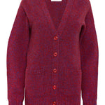 Alva Cardigan Lambswool Vermilion Genevieve Sweeney