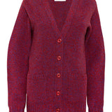 Alva Cardigan Lambswool Vermilion Genevieve Sweeney