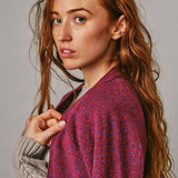 Alva Cardigan Lambswool Vermilion Genevieve Sweeney