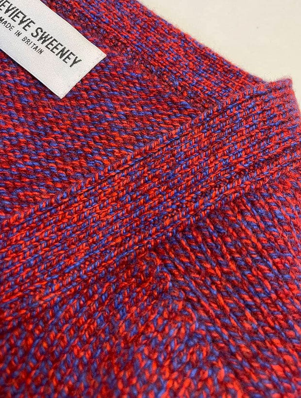 Alva Cardigan Lambswool Vermilion Genevieve Sweeney
