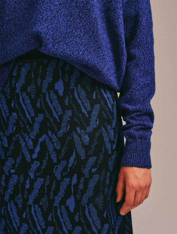 Ash Lambswool Sweater Blue Marl Genevieve Sweeney
