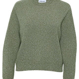 Ash Lambswool Sweater Khaki Marl Genevieve Sweeney