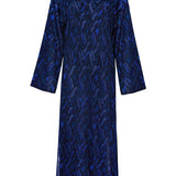 Aster Jacquard Knitted Dress Navy Genevieve Sweeney