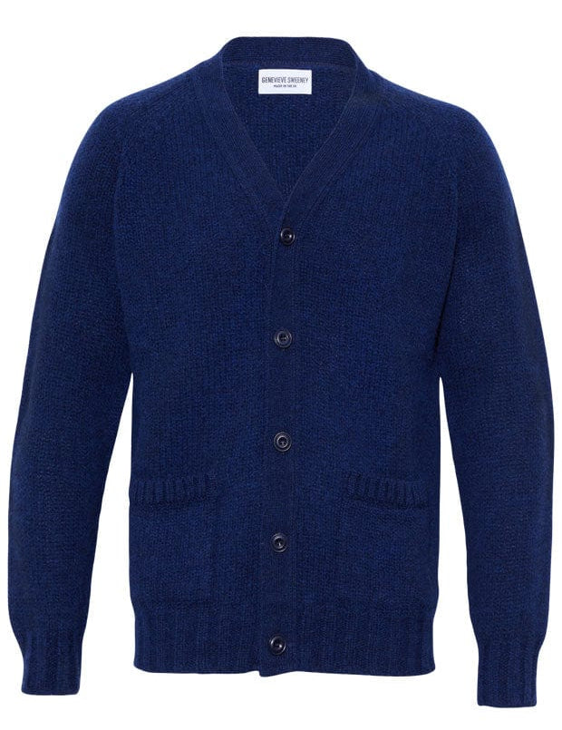 Aven Cardigan Supersoft Wool Deep Blue Genevieve Sweeney