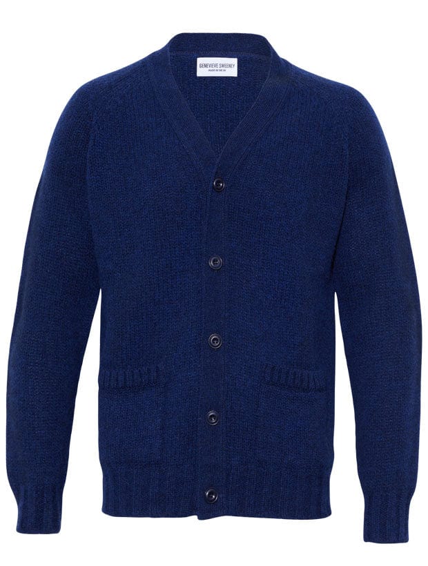 Aven Cardigan Supersoft Wool Deep Blue Genevieve Sweeney