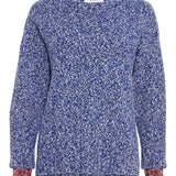 Brook Sweater Textured Lambswool Blue Genevieve Sweeney