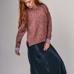 Brook Sweater Textured Lambswool Red Genevieve Sweeney