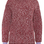 Brook Sweater Textured Lambswool Red Genevieve Sweeney