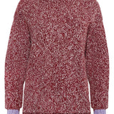Brook Sweater Textured Lambswool Red Genevieve Sweeney