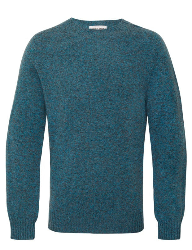 Ellon Lambswool Sweater Azure Marl Genevieve Sweeney