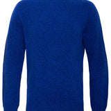 Ellon Lambswool Sweater Deep Blue Marl Genevieve Sweeney
