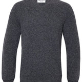 Ellon V neck Lambswool Sweater Charcoal Marl Genevieve Sweeney