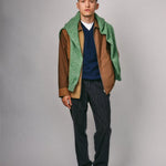 Ellon V neck Lambswool Sweater Navy Marl Genevieve Sweeney