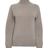 Elsi Lambswool Turtleneck Sweater Beige Genevieve Sweeney