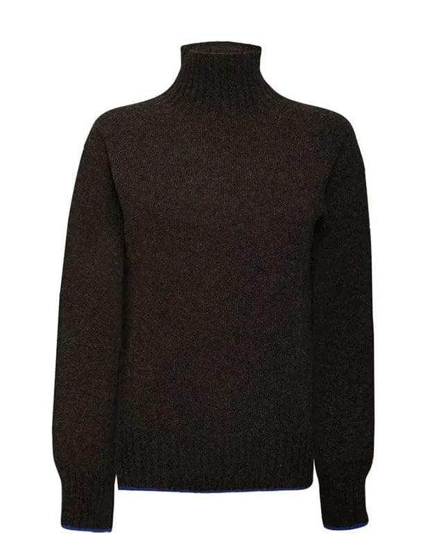 Elsi Lambswool Turtleneck Sweater Charcoal Genevieve Sweeney