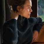Elsi Lambswool Turtleneck Sweater Charcoal Genevieve Sweeney