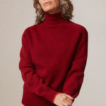 Elsi Lambswool Turtleneck Sweater Red Genevieve Sweeney