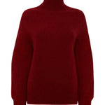 Elsi Lambswool Turtleneck Sweater Red Genevieve Sweeney