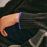 Elsi Lambswool Turtleneck Sweater Charcoal Genevieve Sweeney