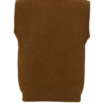 Laide Brushed Wool Knitted Vest Men Brown Genevieve Sweeney