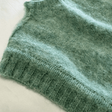 Laide Brushed Wool Knitted Vest Celadon Green Genevieve Sweeney