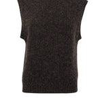 Laide Brushed Wool Knitted Vest Charcoal Genevieve Sweeney