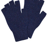 Fingerless Lambswool Gloves Ink Blue Genevieve Sweeney