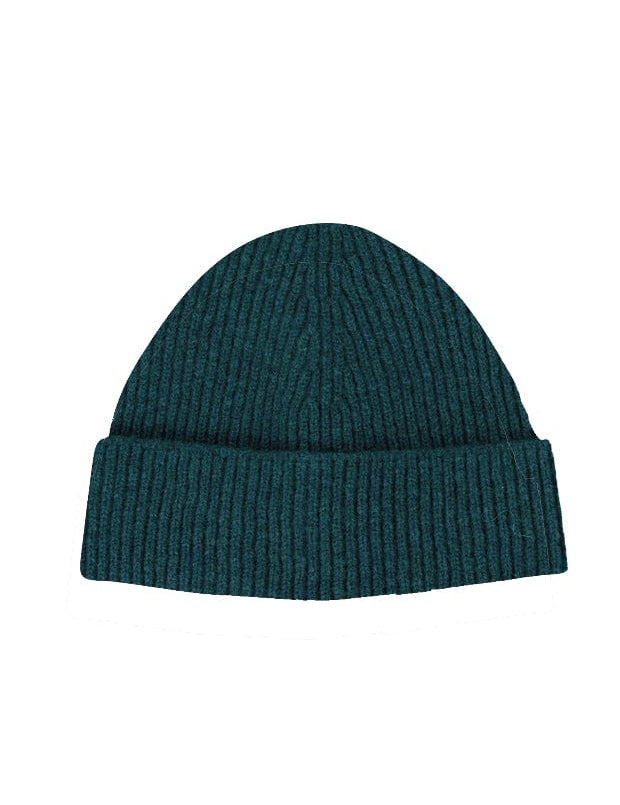 Lambswool Beanie Hunter Green Genevieve Sweeney