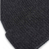 Lambswool Beanie Charcoal Melange Genevieve Sweeney