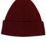 Lambswool Beanie Deep Red Genevieve Sweeney
