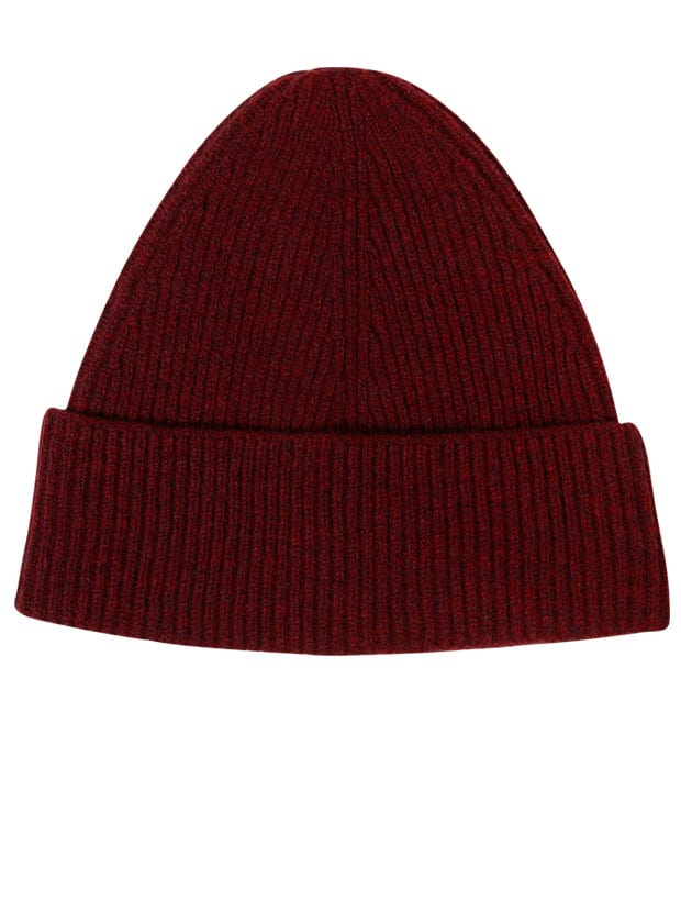 Lambswool Beanie Deep Red Genevieve Sweeney