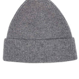 Lambswool Beanie Grey Melange Genevieve Sweeney