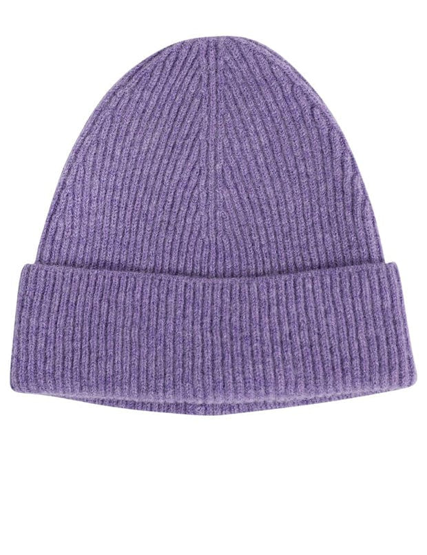 Lambswool Beanie Lilac Melange Genevieve Sweeney
